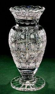 Slovakian Crystal Vase--very elegant