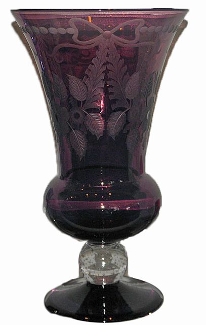 This is an antique amethyst crystal vase, c. 1800s.