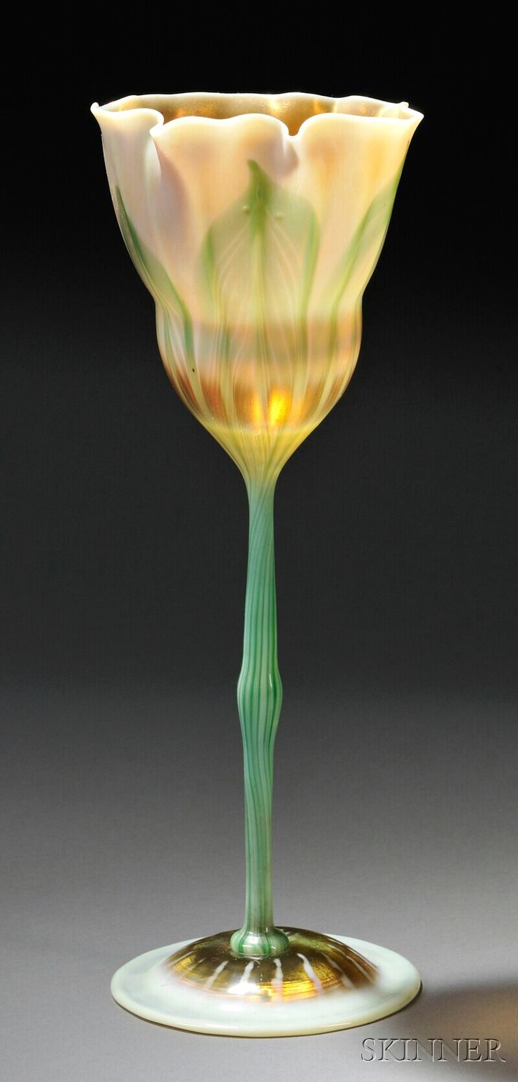 Tiffany Floriform vase ~  Iridescent art glass   New York ~ Early 20th century
