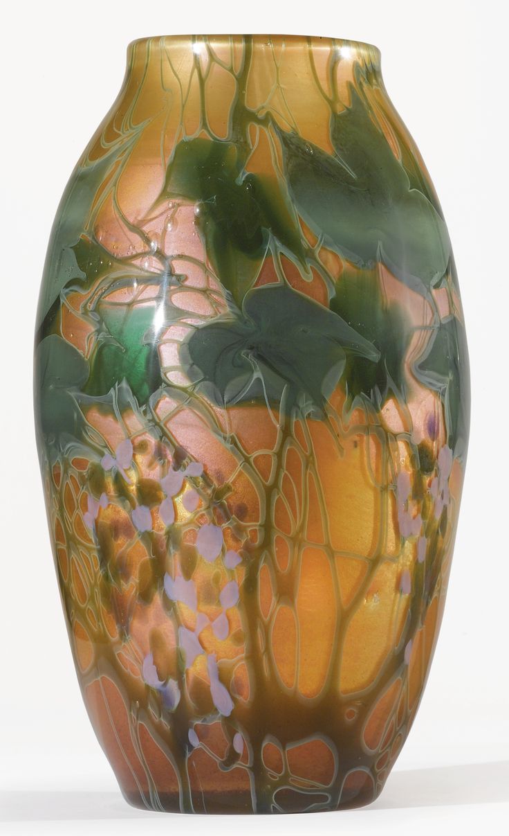 TIFFANY STUDIOS / A RARE AND MONUMENTAL PAPERWEIGHT VASE / favrile glass / circa...