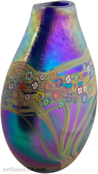 Vine series pouch vase, iridescent