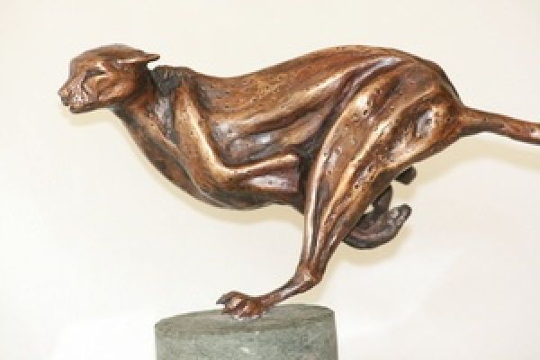 #Bronze #sculpture by #sculptor Mary Staffiere titled: 'Touching Distance (Sprin...