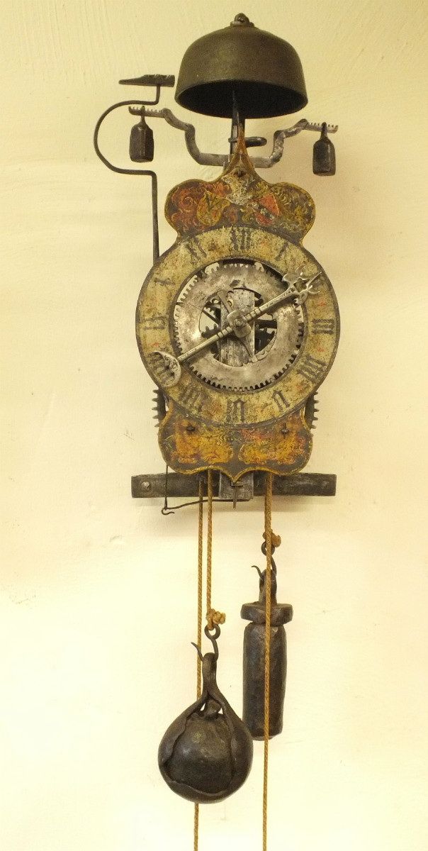 A very scarce and early German Wall Clock with original Foliot-Escapement, circa...