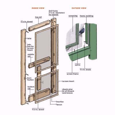 A screen door made from wood is the most elegant choice for keeping out unwelcom...