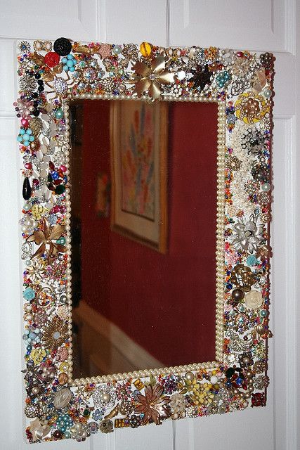 DIY. Made from over 200 peices of vintage jewelry.