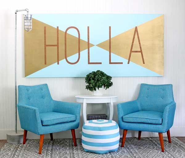 Holla! Love this DIY artwork from The Shabby Creek Cottage!