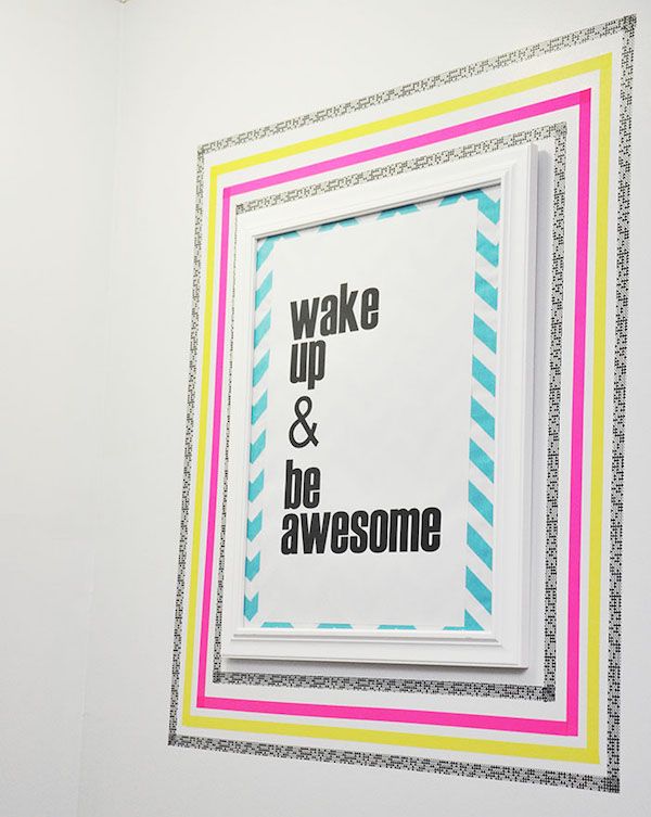 How to make a wall frame using washi tape