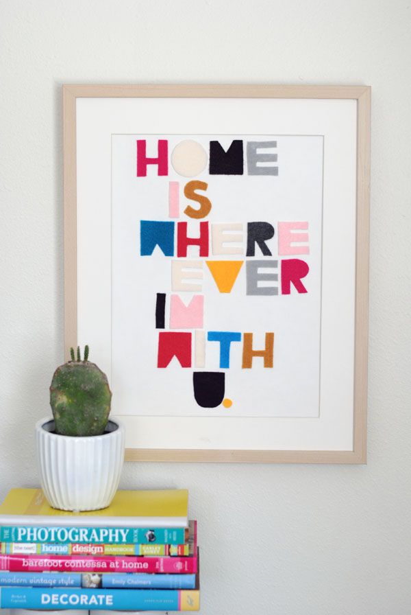 If you have favorite song lyrics, this easy felt craft allows you to display the...