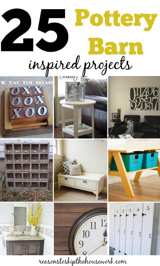 Looking for some fun DIY projects? Check out these Pottery Barn inspired project...