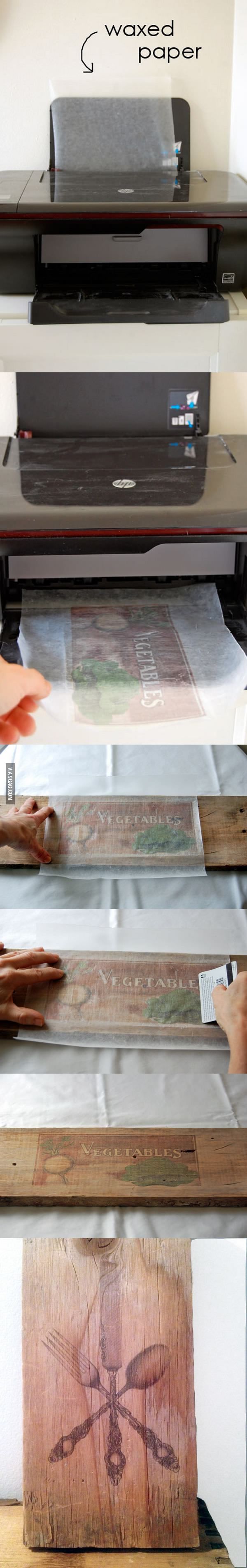 Printing on wood