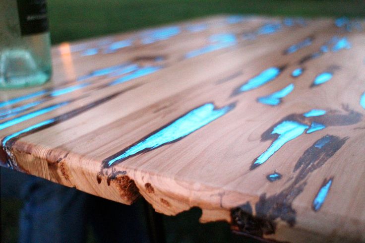 Really light up your next dinner party with a table that glows in the dark!  Pho...