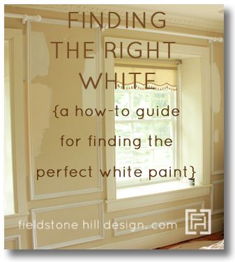 Save this post for when you are ready to pick out a white paint! lessons in desi...