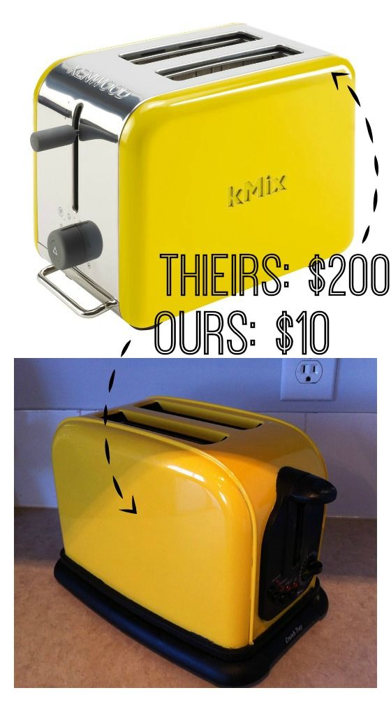 Save yourself $190 and DIY your own bright yellow toaster!