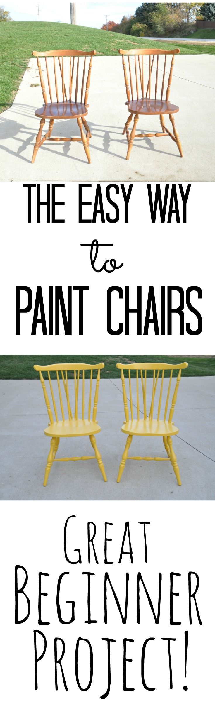 The Easy Way to Paint Chairs {Great Beginner Project}. Wish I would have known t...