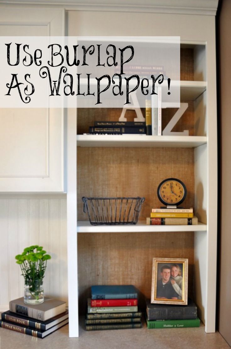 Use Burlap as Wallpaper! Easy to install and remove!