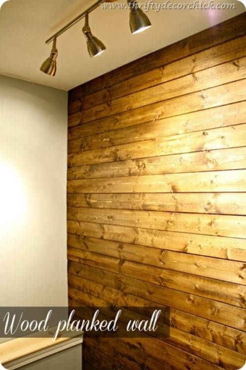 Wood Planked Wall - 40 Rustic Home Decor Ideas You Can Build Yourself [ Specialt...