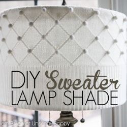 Wow wow wow. So simple so stunning. DIY Lampshade Tutorial using a Sweater