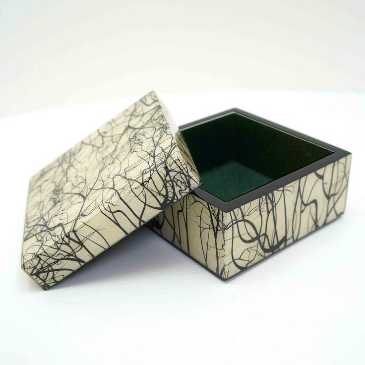 Lacquered Roots Box.   Covered in hand-made Japanese paper and heavily coated in...