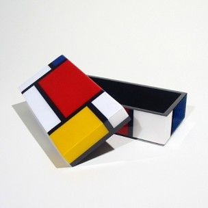 Mondrian Box. This colorful lacquer box was designed with the artist Mondrian in...