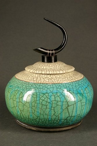 Traditional Raku Pottery by Ron Aubuchon. Gorgeous color, love raku |Pinned from...