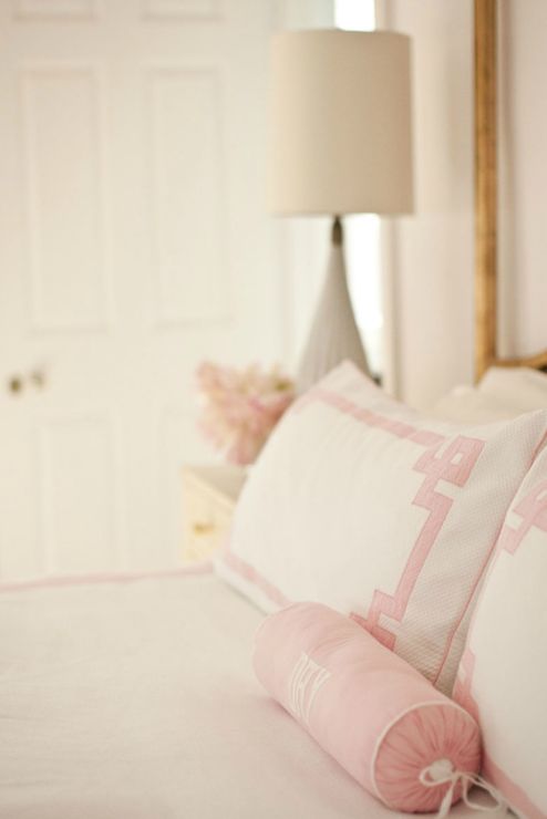 Cynthia Brooks of white and pink Bedroom Design
