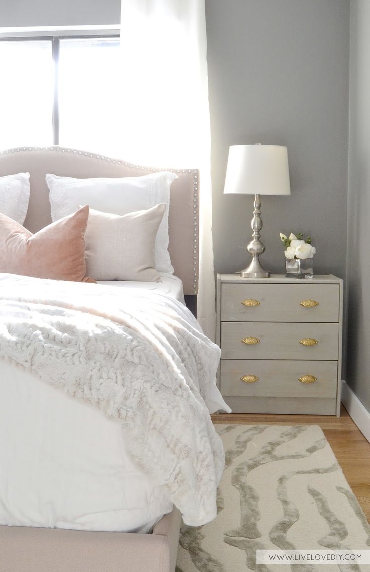 Furniture Bedrooms Gray White And Pink Bedroom