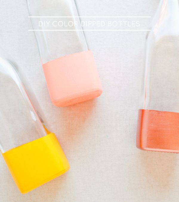 DIY Color Dipped Bottles