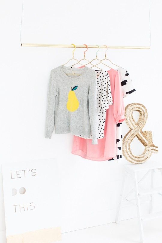 HOME | DIY Color Dipped Clothes Hangers
