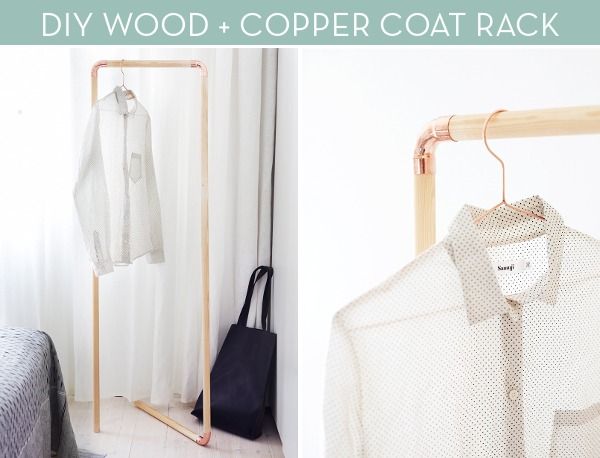How To: Make a Modern Wood and Copper Coat Rack