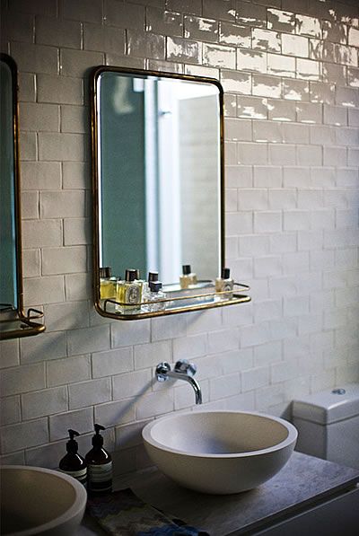 bathroom between old and modern style