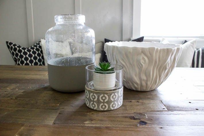 DIY Modern Painted Glass Jar | helloALLISONblog.com