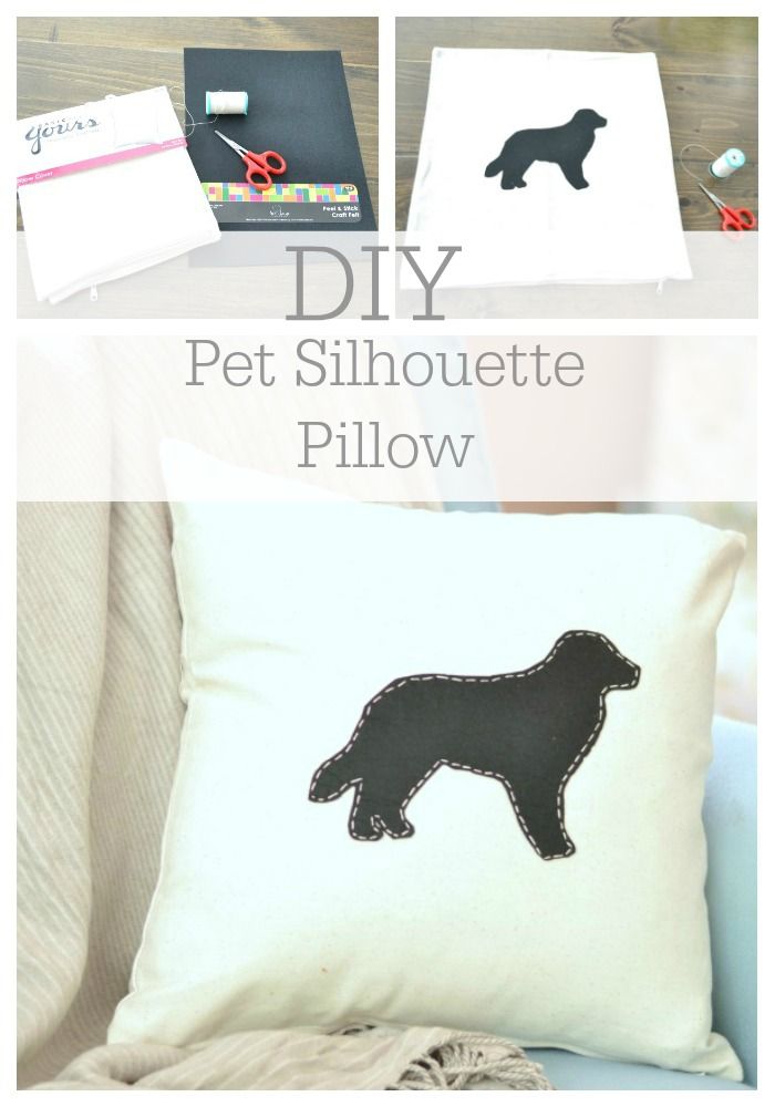 DIY Pet Silhouette Pillow | Pet memorial | Great DIY gift idea | iamahomemaker.c...