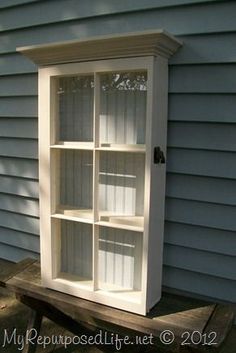 Repurposed Window, Window Cabinet,Glass Wall Cabinet