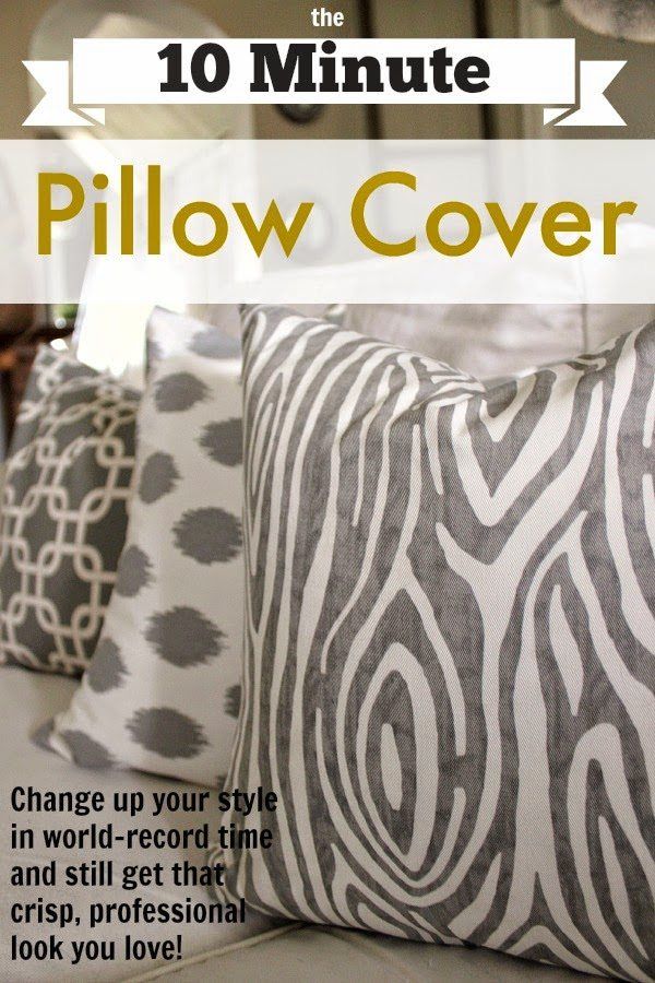 You can make your own DIY pillow cover in just 10 minutes with this super simple...