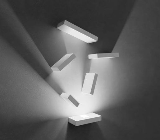 A game of #light and shadows, Set by VIBIA is a #modular wall art #sconce design...
