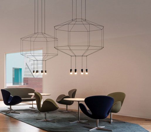 A twist on the classic #chandelier, Wireflow 3D Volumes by Vibia is visually dyn...