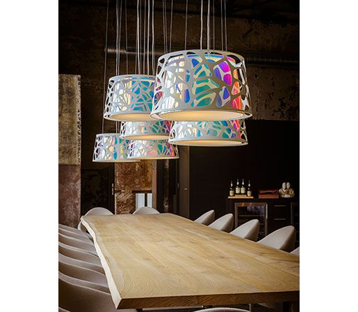 El Torrent's Organic is a pendant lamp with metal canopy available in black or o...
