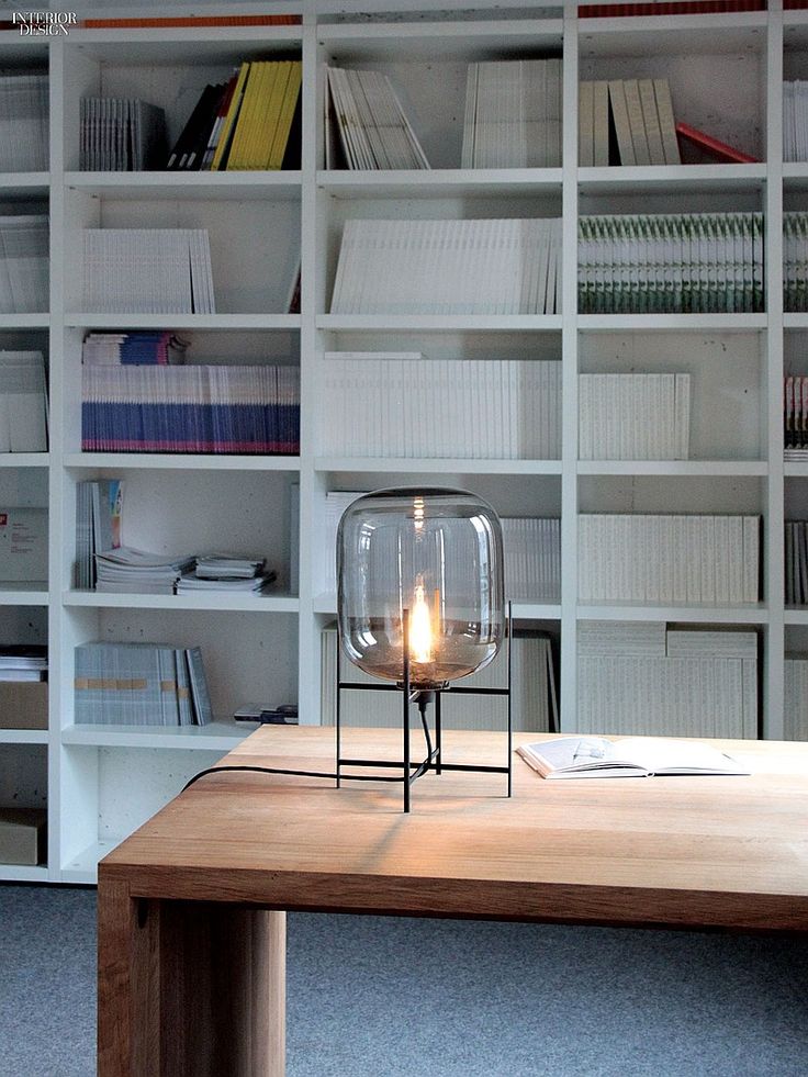 Oda table lamp in powder-coated steel and glass by Pulpo. #design #interiordesig...