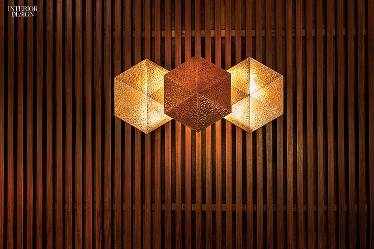 Tokyo’s Hotel Okura: Hammered copper sconces. #interiordesign #interiordesignm...