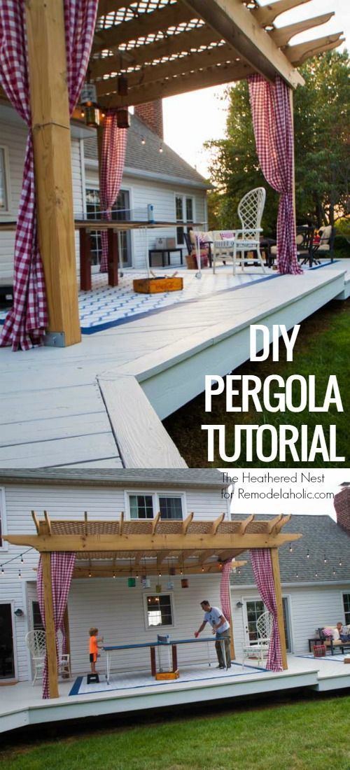 Make your backyard deck even more amazing this summer with this custom DIY pergo...