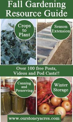 The Fall Gardening Resource Guide is a list of over 100 blog posts, videos and...