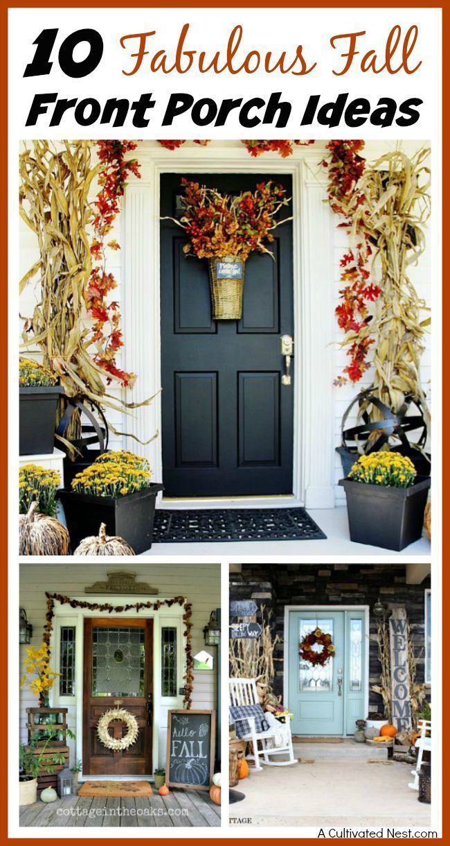 Unsure how to decorate your front porch for autumn? Take a look at these 10 fabu...