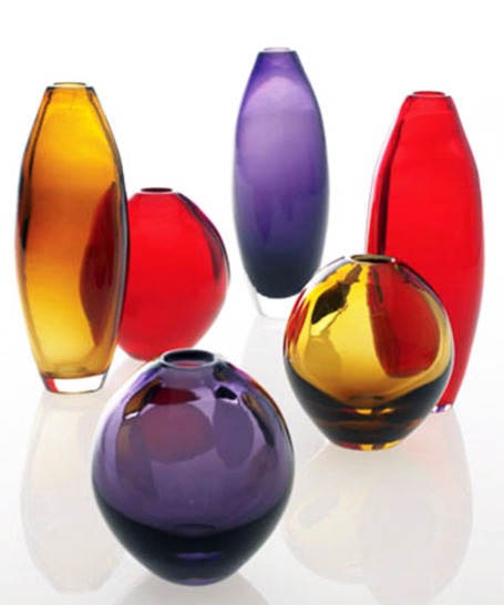Amber Glass Vases