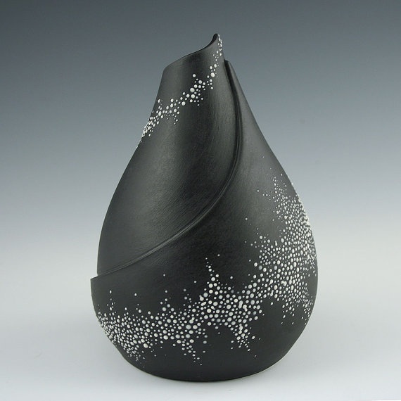 *Black Porcelain Petal Vase by Kim Westad