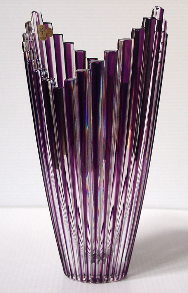 Caesar Crystal - Mikado Vase - Violet  --kaynegallery.com--  *beautiful design*