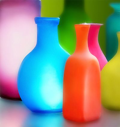 colorful vases