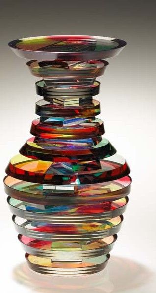 Polished Laminated Plate Glass Vase by Sydney Hutter / www.sidneyhutter....