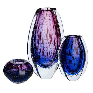 Purple art vases
