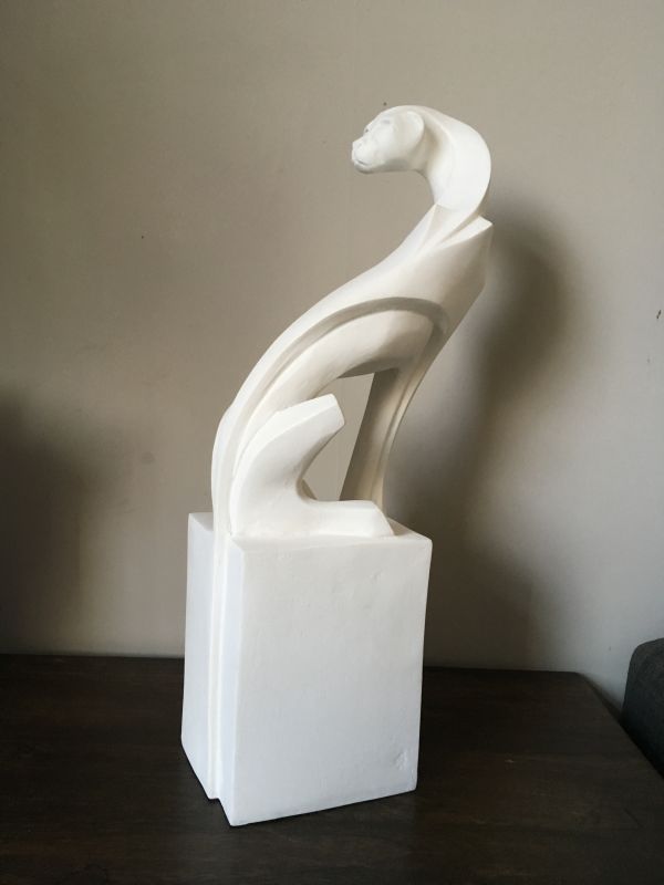 #Marble #resin #sculpture by #sculptor Marie Ackers titled: 'Zinka (Little abstr...