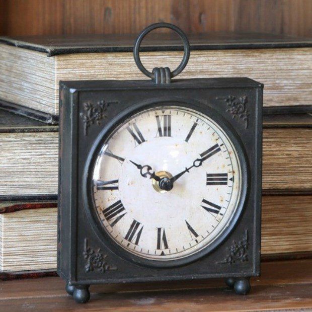 Antiqued Tabletop Clock